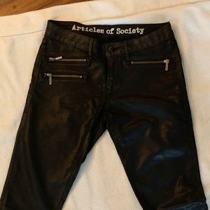Articles of Society black moto skinny jeans